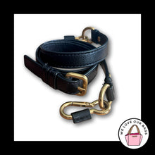 Load image into Gallery viewer, MARC JACOBS BAG STRAP Black Leather Gold Brass Replacement Purse Shoulder
