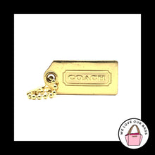 Load image into Gallery viewer, RARE 1.75&quot; Medium VINTAGE COACH Gold Brass Metal Fob Bag Charm Keychain Hang Tag
