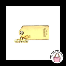 Load image into Gallery viewer, RARE 1.75&quot; Medium VINTAGE COACH Gold Brass Metal Fob Bag Charm Keychain Hang Tag
