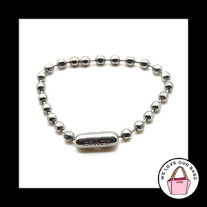 New 4" COACH Embossed 2.4mm Silver Nickel Ball Chain for Bag Hang Tag Charm Fob