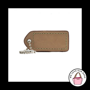 2" VINTAGE COACH Camel Suede Saddle Leather Key Fob Bag Charm Keychain Hang Tag