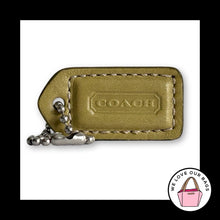 Load image into Gallery viewer, COACH Y2K VINTAGE Hang Tag 1.5" Lime Green Leather Bag Charm Keychain Fob Small
