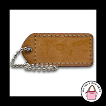 Load image into Gallery viewer, COACH Y2K VINTAGE Hang Tag Bag Charm Keychain Fob Teal Blue Saddle Leather 2"

