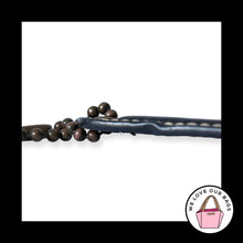 Load image into Gallery viewer, 65th COACH Y2K VINTAGE Hang Tag 2.5" Black Leather Antique Brass Bag Charm Fob
