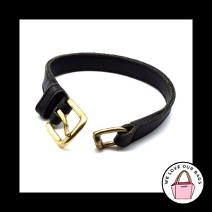 VINTAGE COACH Black Leather Brass Buckle REPLACEMENT Bag Purse Shoulder Strap