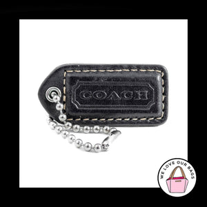 2" Med Y2K VINTAGE COACH Espresso Brown Leather Fob Bag Charm Keychain Hang Tag