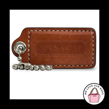 Load image into Gallery viewer, COACH HANG TAG 2.5" British Tan Brown Leather Bag Charm Keychain Fob Large

