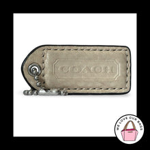 Load image into Gallery viewer, COACH Y2K VINTAGE Hang Tag 2" Beige Cream Pebbled Leather Bag Charm Keychain Fob
