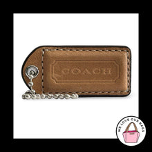 Load image into Gallery viewer, COACH Y2K VINTAGE Hang Tag 2" Natural Brown Leather Bag Charm Keychain Fob
