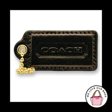 Load image into Gallery viewer, COACH HANG TAG 2.5" Bronze Brown Bag Charm Keychain Fob Leather Brass Large
