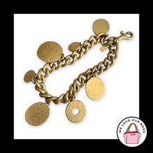 Load image into Gallery viewer, COACH 65TH ANNIVERSARY Bag Charm Hang Tag Gold Brass Large Hammered Keychain Fob
