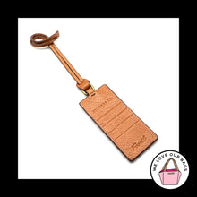 Load image into Gallery viewer, FOSSIL ID Tag Luggage BROWN LEATHER Key Strap Fob Bag Charm Keychain Hang Tag

