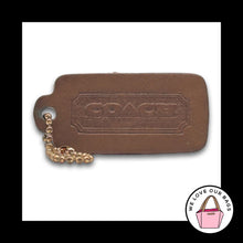Load image into Gallery viewer, COACH VINTAGE LEATHERWARE One Sided Hang Tag Bag Charm Keychain Fob Putty Brown

