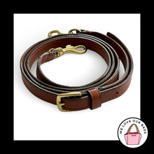 Load image into Gallery viewer, VINTAGE COACH BAG STRAP Brown Leather Replacement Purse Crossbody Shoulder Brass
