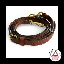 Load image into Gallery viewer, VINTAGE COACH BAG STRAP Brown Leather Replacement Purse Crossbody Shoulder Brass
