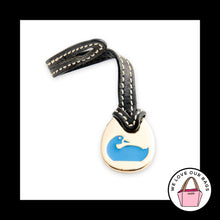 Load image into Gallery viewer, VINTAGE Y2K DOONEY &amp; BOURKE Bag Charm Hang Tag Blue Duck Black Leather Fob
