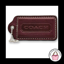 Load image into Gallery viewer, COACH HANGTAG 3" Burgundy Dark Red Bag Charm Keychain Fob Smooth Leather X-Large
