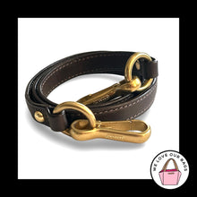 Load image into Gallery viewer, COACH BAG STRAP Dark Brown Smooth Leather Brass Replacement Purse Shoulder Strap
