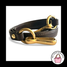 Load image into Gallery viewer, COACH BAG STRAP Dark Brown Smooth Leather Brass Replacement Purse Shoulder Strap
