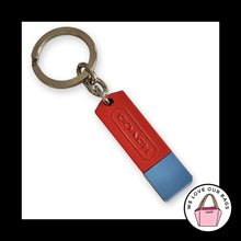 Load image into Gallery viewer, New COACH USB DRIVE 8gb Red Blue Nickel Keychain Bag Charm Hang Tag Fob 69036
