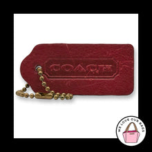 Load image into Gallery viewer, COACH VINTAGE DOUBLESIDED Red HangTag Bag Charm Keychain Fob Glovetanned Leather
