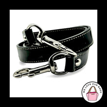 Load image into Gallery viewer, COACH BAG STRAP Black Polished Leather Silver Replacement Crossbody Shoulder
