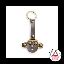 Load image into Gallery viewer, Rare KIPLING MONKEY FACE Brown Leather Brass Bag Charm Hang Tag Keychain Fob
