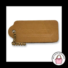 Load image into Gallery viewer, COACH VINTAGE DOUBLESIDED Hang Tag Butterscotch Brown Bag Charm Keychain Leather

