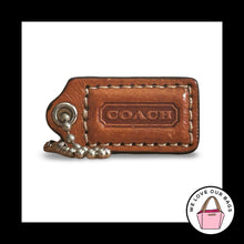 Load image into Gallery viewer, COACH HANG TAG 1.5" British Tan Brown Leather Bag Charm Keychain Fob Small
