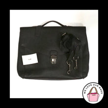 Load image into Gallery viewer, $495 COACH METROPOLITAN Black Leather Push Lock Briefcase Laptop Messenger Bag 78864
