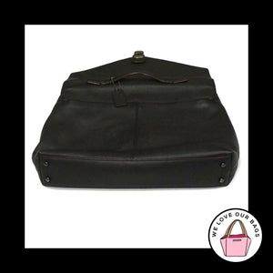 $495 COACH METROPOLITAN Black Leather Push Lock Briefcase Laptop Messenger Bag 78864