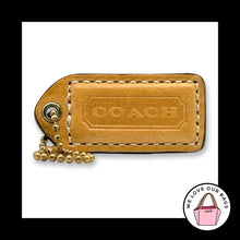 Load image into Gallery viewer, COACH Y2K VINTAGE Hang Tag 2" Light Saddle Brown Bag Charm Keychain Fob Leather
