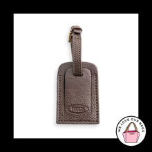 Load image into Gallery viewer, BRICS LUGGAGE ID Hang Tag Brown Leather Buckle Loop Strap Bag Charm Keychain Fob
