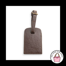 Load image into Gallery viewer, BRICS LUGGAGE ID Hang Tag Brown Leather Buckle Loop Strap Bag Charm Keychain Fob
