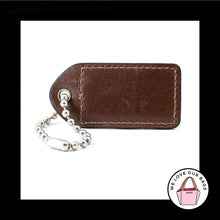 Load image into Gallery viewer, 2.5&quot; Lrg COACH Taupe Beige &amp; Brown back Leather Fob Bag Charm Keychain Hang Tag
