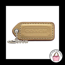 Load image into Gallery viewer, COACH Y2K VINTAGE HangTag Bag 2" Charm Keychain Fob Light Brown Tan Sand Leather
