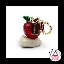 Load image into Gallery viewer, Rare NEW COACH APPLE Glitter Resin Dinky Bag Charm Bracelet Zipper Hang Tag Fob
