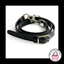 Load image into Gallery viewer, VINTAGE COACH BAG STRAP Black Polished Leather Replacement Purse Shoulder Silver
