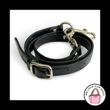 Load image into Gallery viewer, VINTAGE COACH BAG STRAP Black Polished Leather Replacement Purse Shoulder Silver
