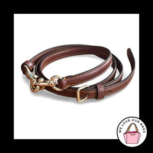 Load image into Gallery viewer, New COACH BAG STRAP Brown Leather and Gold Replacement Purse Crossbody Shoulder

