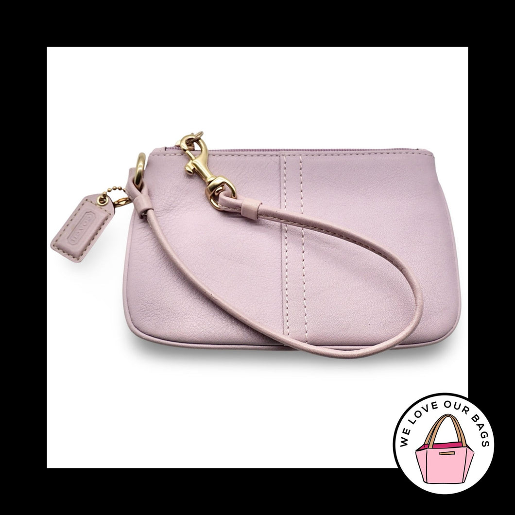New Y2K VINTAGE COACH Soho Lilac Purple Lavender Leather Wristlet Wallet Clutch