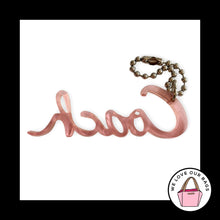 Load image into Gallery viewer, COACH POPPY Pink SCRIPT Hang Tag Key Fob Bag Charm Keychain Fob Plastic Nickel
