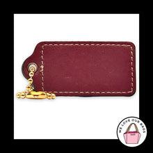 Load image into Gallery viewer, COACH HANGTAG 2.5" Burgundy Dark Red Patent Leather Bag Charm Keychain Fob Large
