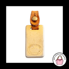 Load image into Gallery viewer, VINTAGE Y2K DOONEY &amp; BOURKE Gold Brass Duck Brown Leather Bag Charm Hang Tag Fob
