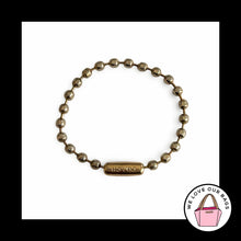 Load image into Gallery viewer, COACH 3.5" BALL CHAIN Light Gold Brass Bag Hang Tag Charm Embossed 2.4mm Metal
