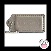 Load image into Gallery viewer, COACH HANG TAG 2.5" Taupe Beige Sand Leather Bag Charm Keychain Fob Nickel Large
