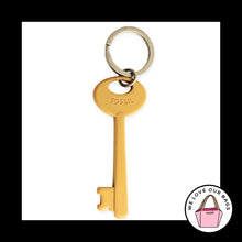 Load image into Gallery viewer, FOSSIL KEY Mustard Yellow Acrylic Plastic Fob Bag Charm Keychain Hang Tag
