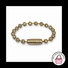 Load image into Gallery viewer, COACH 4" BALL CHAIN Bright Brass Bag Hang Tag Charm Fob Embossed 3.2mm Metal
