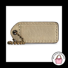 Load image into Gallery viewer, COACH 65TH ANNIVERSARY HangTag 2" Brown Leather Bag Charm Keychain Antique Brass
