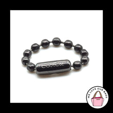 Load image into Gallery viewer, New 2.5" COACH Dinky BALL CHAIN Gunmetal Bag Hang Tag Charm Fob Embossed 2.4mm
